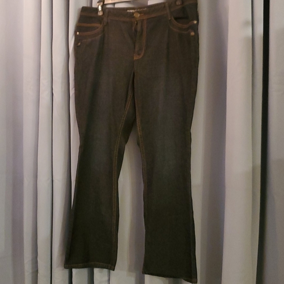 Avenue Sz 18 dark blue boot cut jeans - Picture 1 of 14